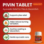 Pivin Tablets – Ayurvedic Support for Piles (Internal, External & Bleeding) - Image 7
